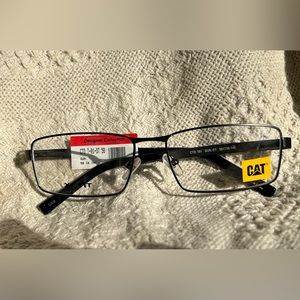 Large men’s metal CAT eyeglass frame. Spring hinges. Davis Vision Eyeglasses